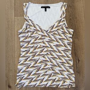 White House Black Market Geometric Tiered Tank Top